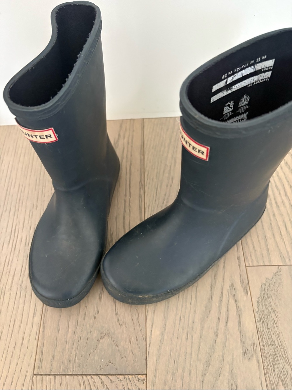 Hunter Kids Black Waterproof Rain Boots